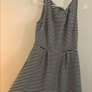 Black and white striped dress